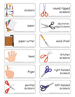 Word flashcards-I am learning scissor skills