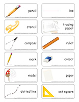 Word flashcards-I am learning to trace