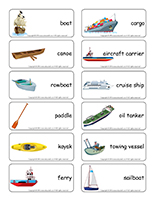 Word flashcards-Marine transportation