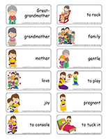 Word flashcards-Mothers and grandmothers