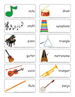 Word flashcards-Music