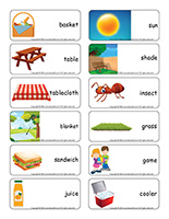 Word flashcards-Picnics 2026