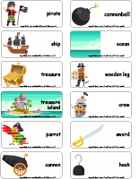 Word flashcards-Pirates