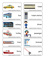 Word flashcards-Public transportation