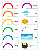 Word flashcards-Rainbows