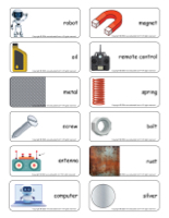 Word flashcards-Robots