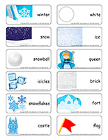 Word flashcards-Snow castles