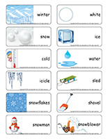 Word flashcards-Snow