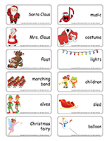 Word flashcards-The Santa Claus Parade