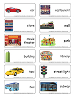 Word flashcards-The city