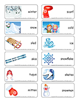 Word flashcards-Winter