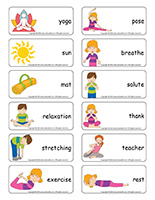 Word flashcards-Yoga