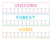 Word game-Unicorns