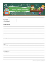 Workshop planning booklet-Back to school