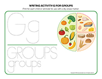 Writing Sheets-G for Groups