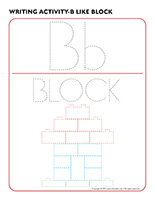 Writing activities-B like block