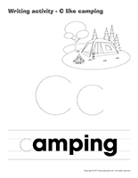 Writing activities-C like camping