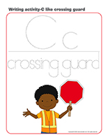 Writing activities-C like crossing guard