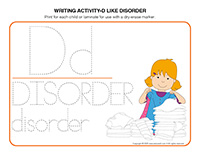 Writing activities-D like Disorder
