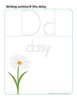 Writing activities-D like daisy