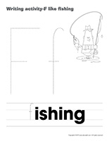 Writing activities-F like fishing