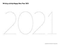 Writing activities-Happy New Year 2021