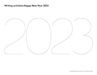 Writing activities-Happy New Year 2023