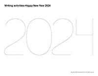 Writing activities-Happy New Year 2024