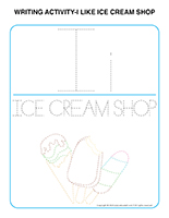 Writing activities I like-Ice cream shop