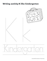 Writing activities-K like kindergarten