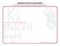 Writing activities-K like knight