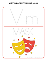 Writing activities-M like Mask