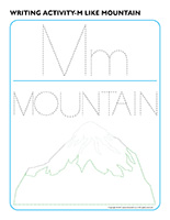 Writing activities-M like mountain