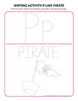 Writing activities-P like pirate