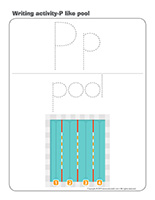 Writing activities-P like pool