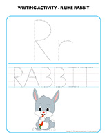 Writing activities-R like rabbit