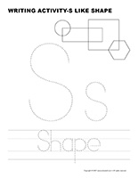 Writing activities-S like shape