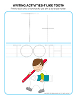 Writing activities-T like tooth 2026