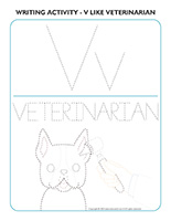 Writing activities-V like veterinarian