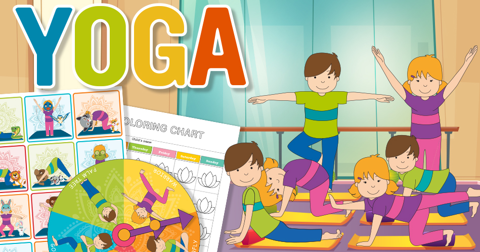 Yoga Poses Posters, Sturdy and Both Side Laminated, Yoga Educational Posters  for Parents and Kids