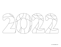 coloring pages theme-Happy New Year 2022