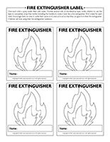 fire extinguisher label