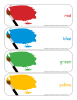 giant word flashcards-Colors-1