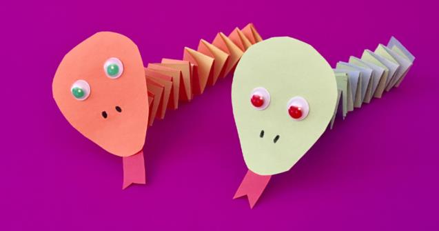 Accordion-Fold Paper Snakes - Arts and crafts - Educatall