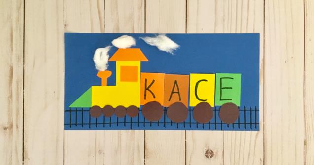 Paper Name Trains - Arts and crafts - Educatall