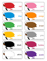 word flashcards-colors