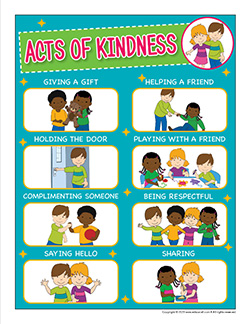Illustrated poster Acts of kindness